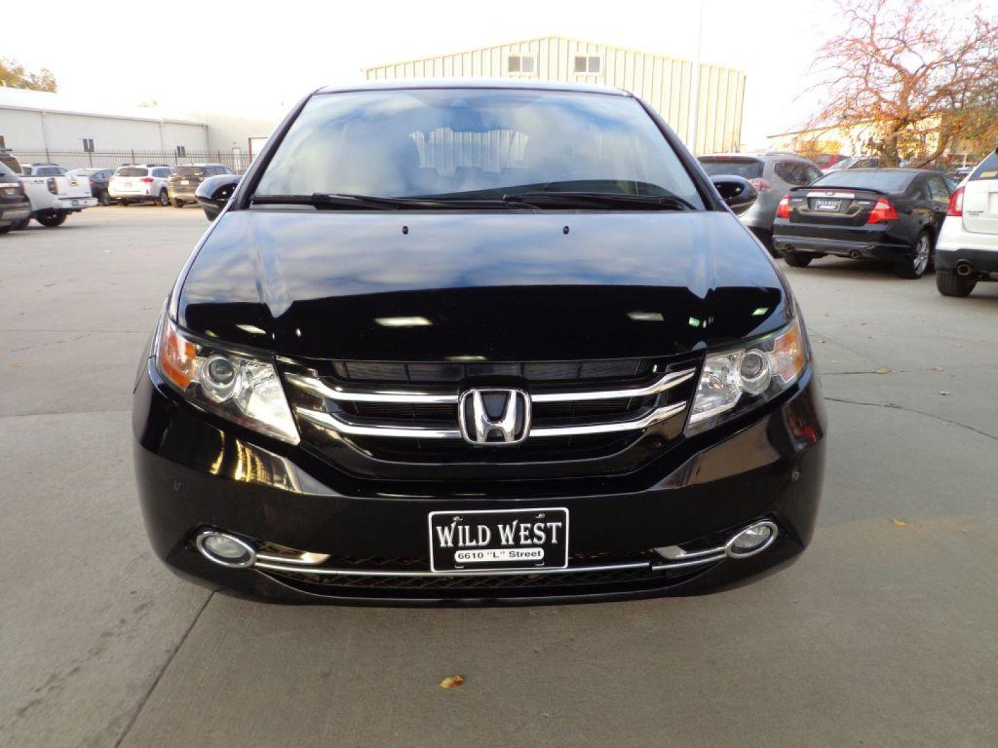 2014 BLACK HONDA ODYSSEY TOURING (5FNRL5H90EB) with an 3.5L engine, Automatic transmission, located at 6610 L St., Omaha, NE, 68117, (402) 731-7800, 41.212872, -96.014702 - Photo#0