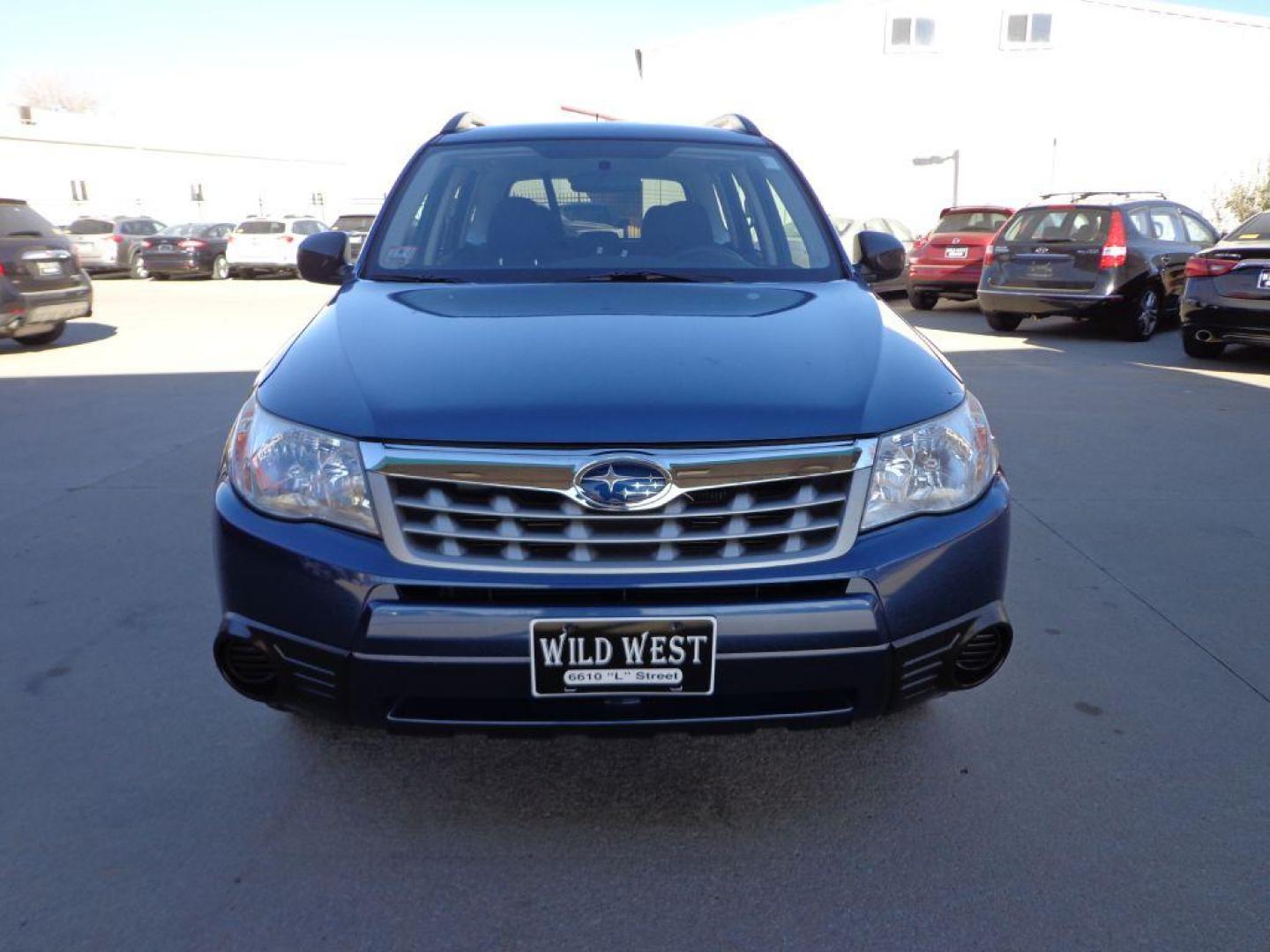 2011 BLUE SUBARU FORESTER 2.5X (JF2SHABCXBH) with an 2.5L engine, Automatic transmission, located at 6610 L St., Omaha, NE, 68117, (402) 731-7800, 41.212872, -96.014702 - Photo#1