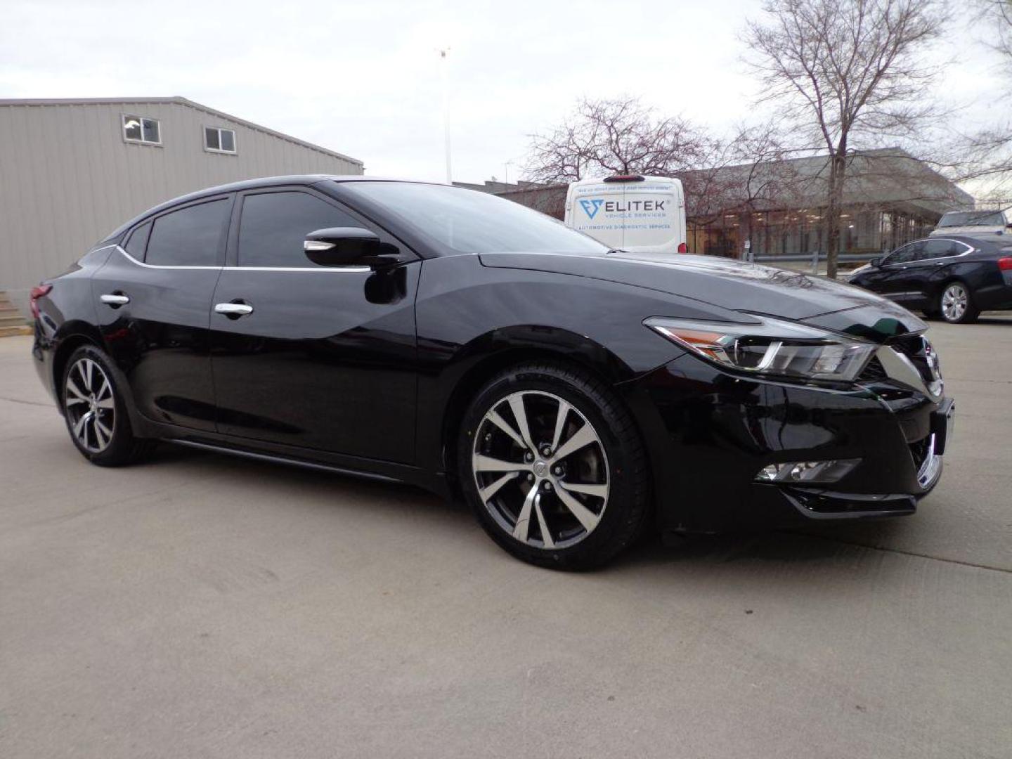 2017 BLACK NISSAN MAXIMA SL (1N4AA6AP1HC) with an 3.5L engine, Continuously Variable transmission, located at 6610 L St., Omaha, NE, 68117, (402) 731-7800, 41.212872, -96.014702 - Photo#2