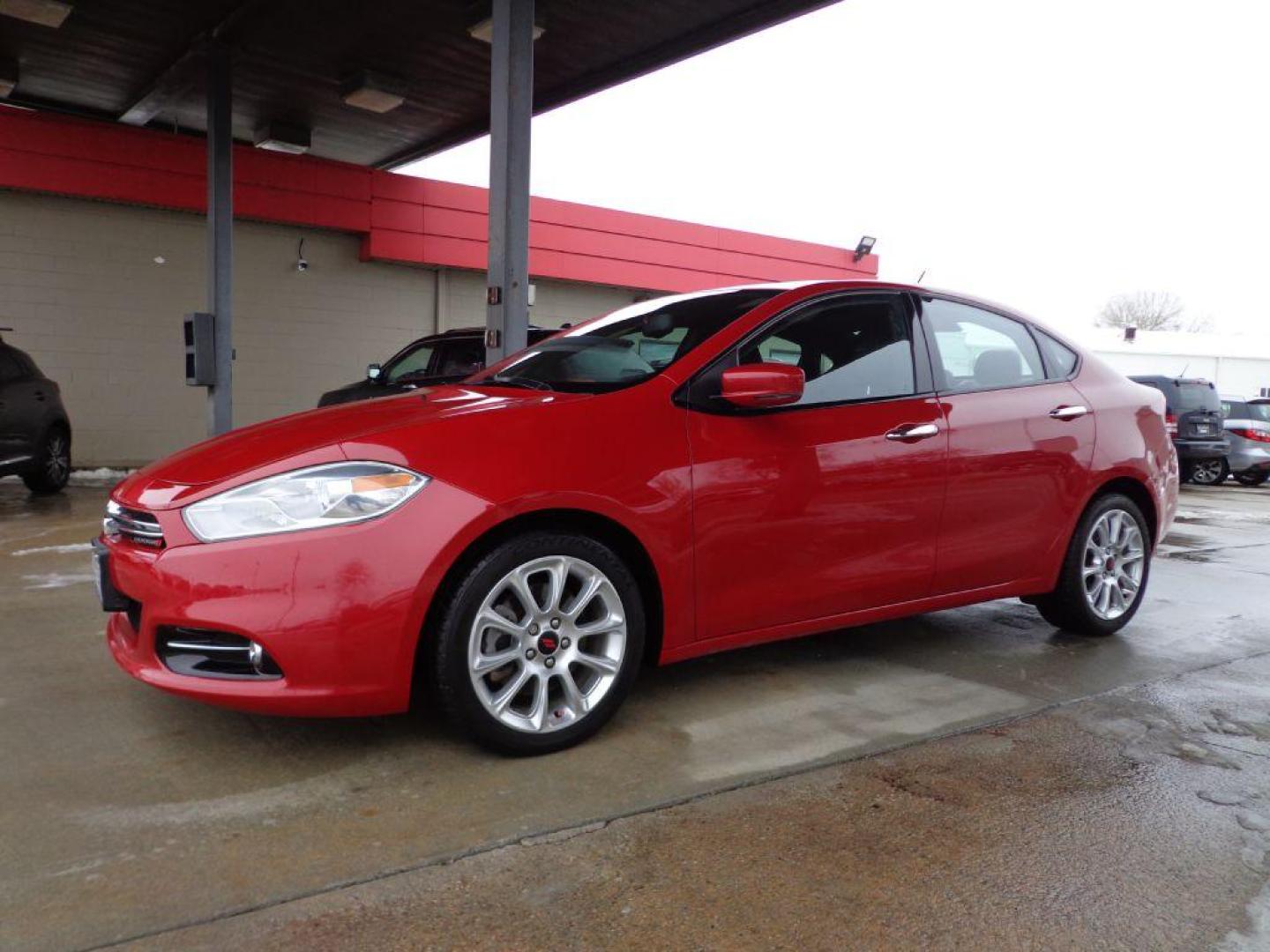 2013 RED DODGE DART LIMITED (1C3CDFCA1DD) with an 2.0L engine, Automatic transmission, located at 6610 L St., Omaha, NE, 68117, (402) 731-7800, 41.212872, -96.014702 - Photo#0