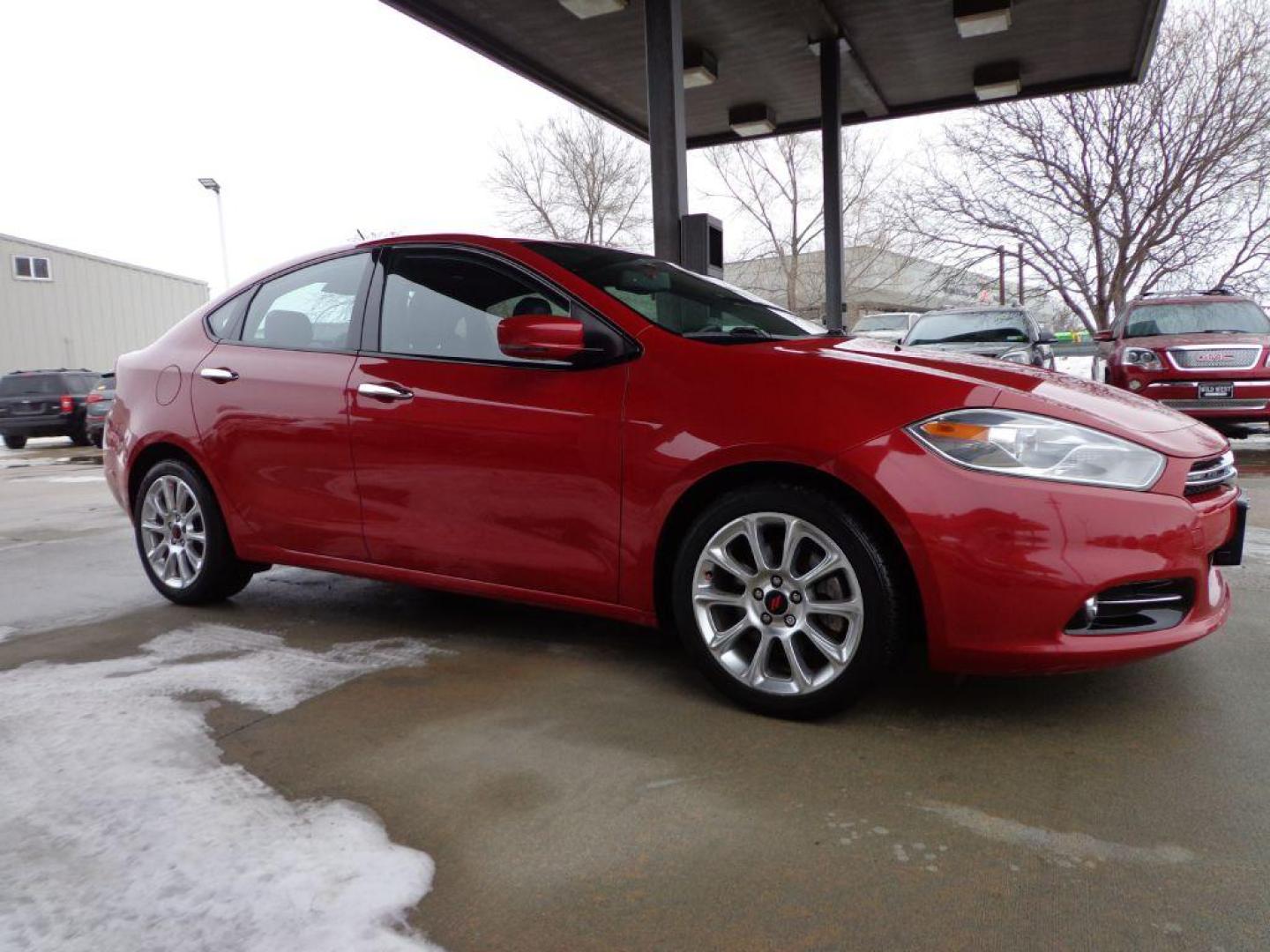 2013 RED DODGE DART LIMITED (1C3CDFCA1DD) with an 2.0L engine, Automatic transmission, located at 6610 L St., Omaha, NE, 68117, (402) 731-7800, 41.212872, -96.014702 - Photo#2