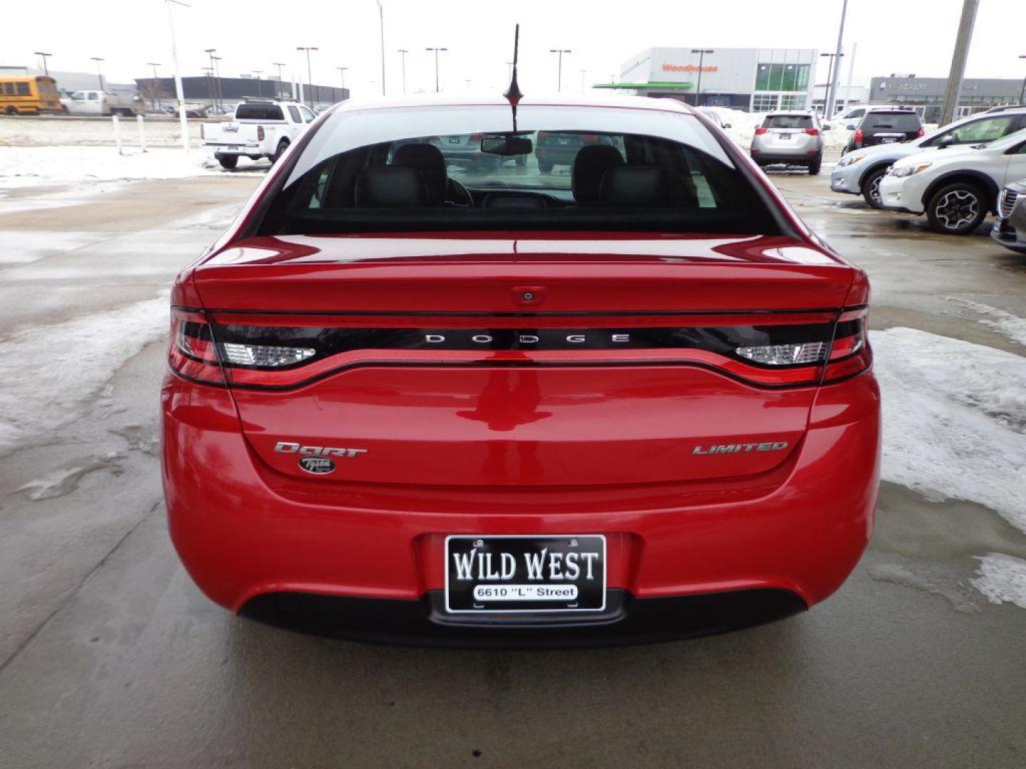 2013 RED DODGE DART LIMITED (1C3CDFCA1DD) with an 2.0L engine, Automatic transmission, located at 6610 L St., Omaha, NE, 68117, (402) 731-7800, 41.212872, -96.014702 - Photo#4