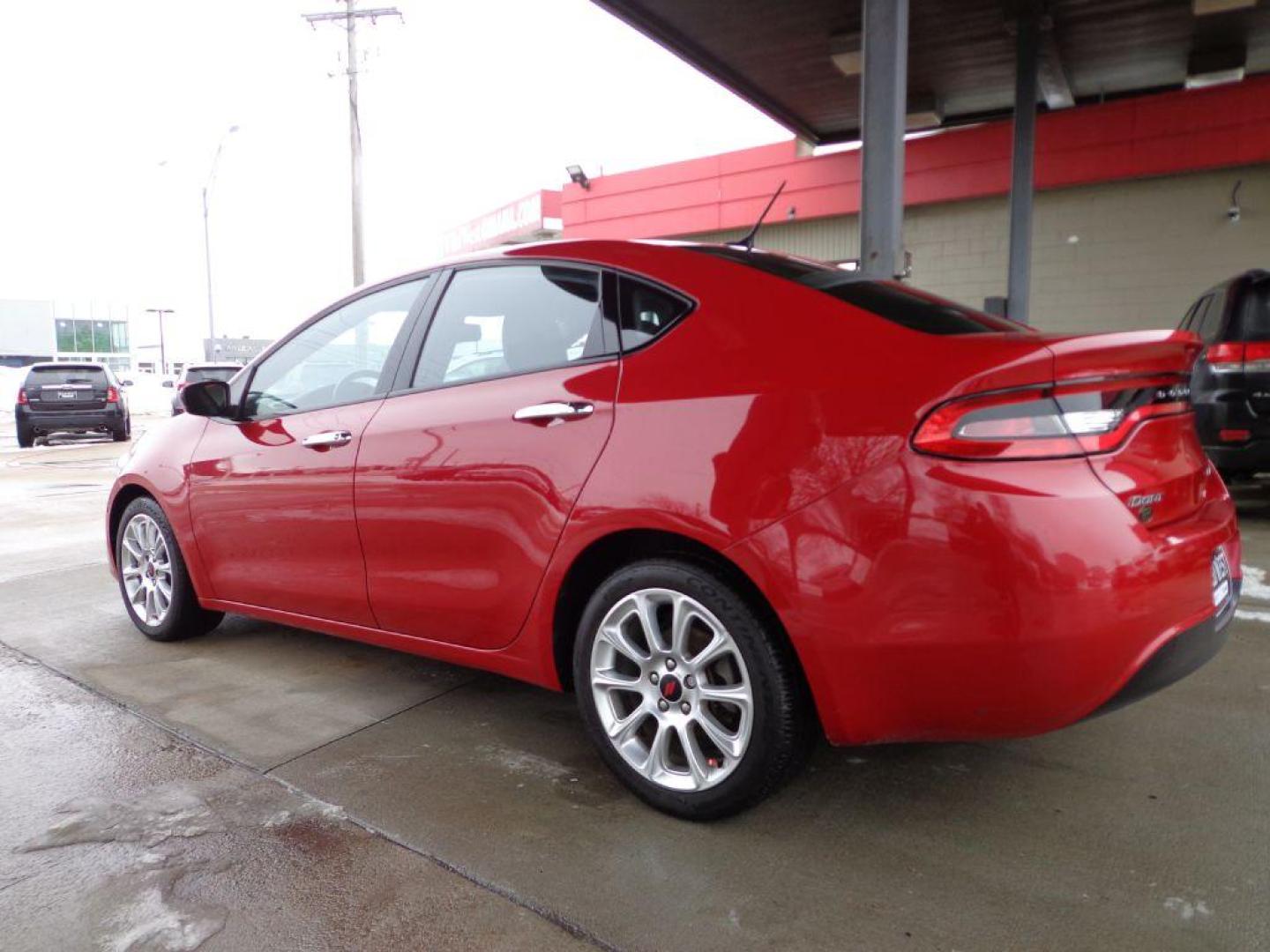 2013 RED DODGE DART LIMITED (1C3CDFCA1DD) with an 2.0L engine, Automatic transmission, located at 6610 L St., Omaha, NE, 68117, (402) 731-7800, 41.212872, -96.014702 - Photo#5