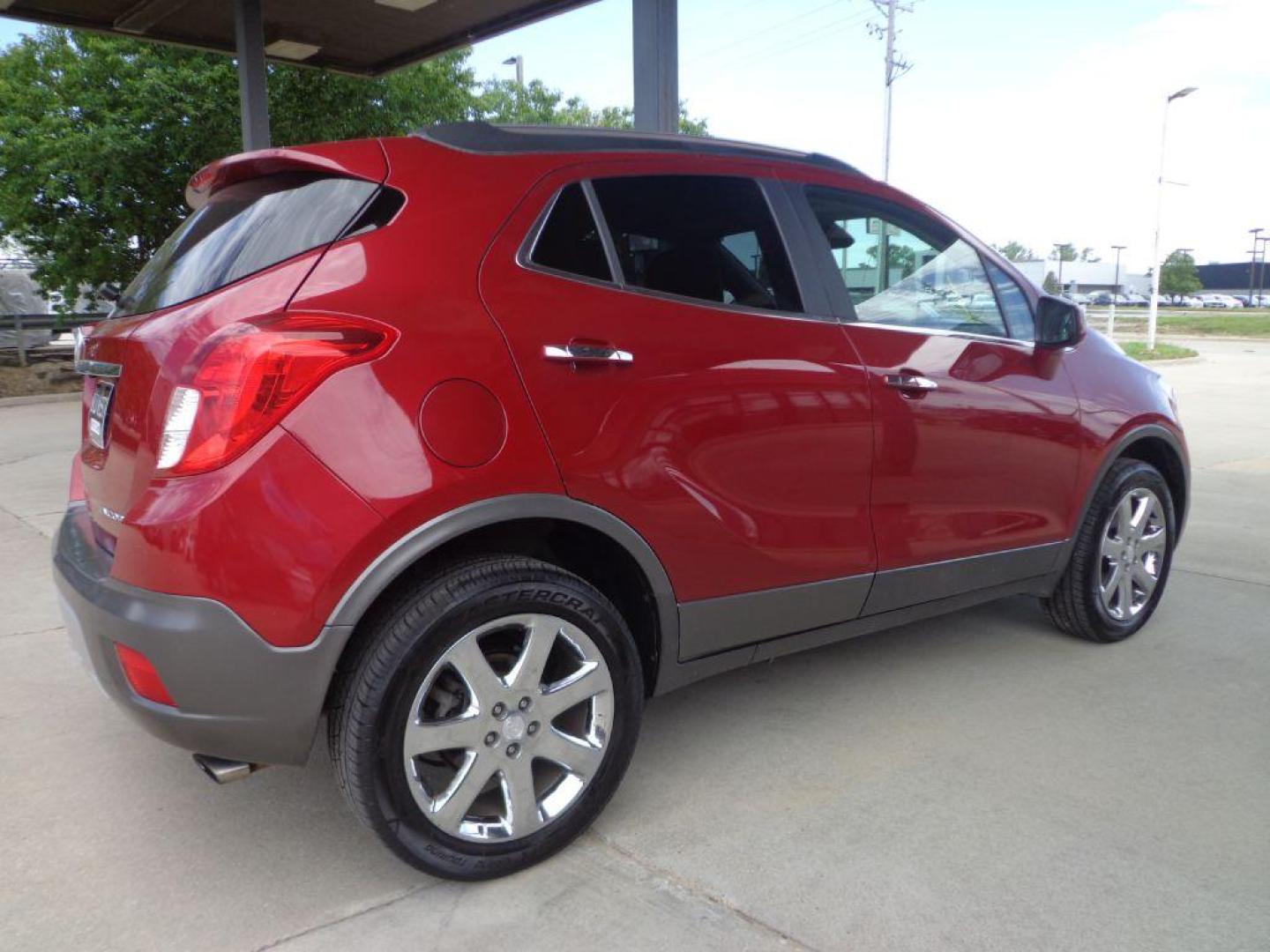 2013 MAROON BUICK ENCORE LEATHER (KL4CJGSBXDB) with an 1.4L engine, Automatic transmission, located at 6610 L St., Omaha, NE, 68117, (402) 731-7800, 41.212872, -96.014702 - Photo#3