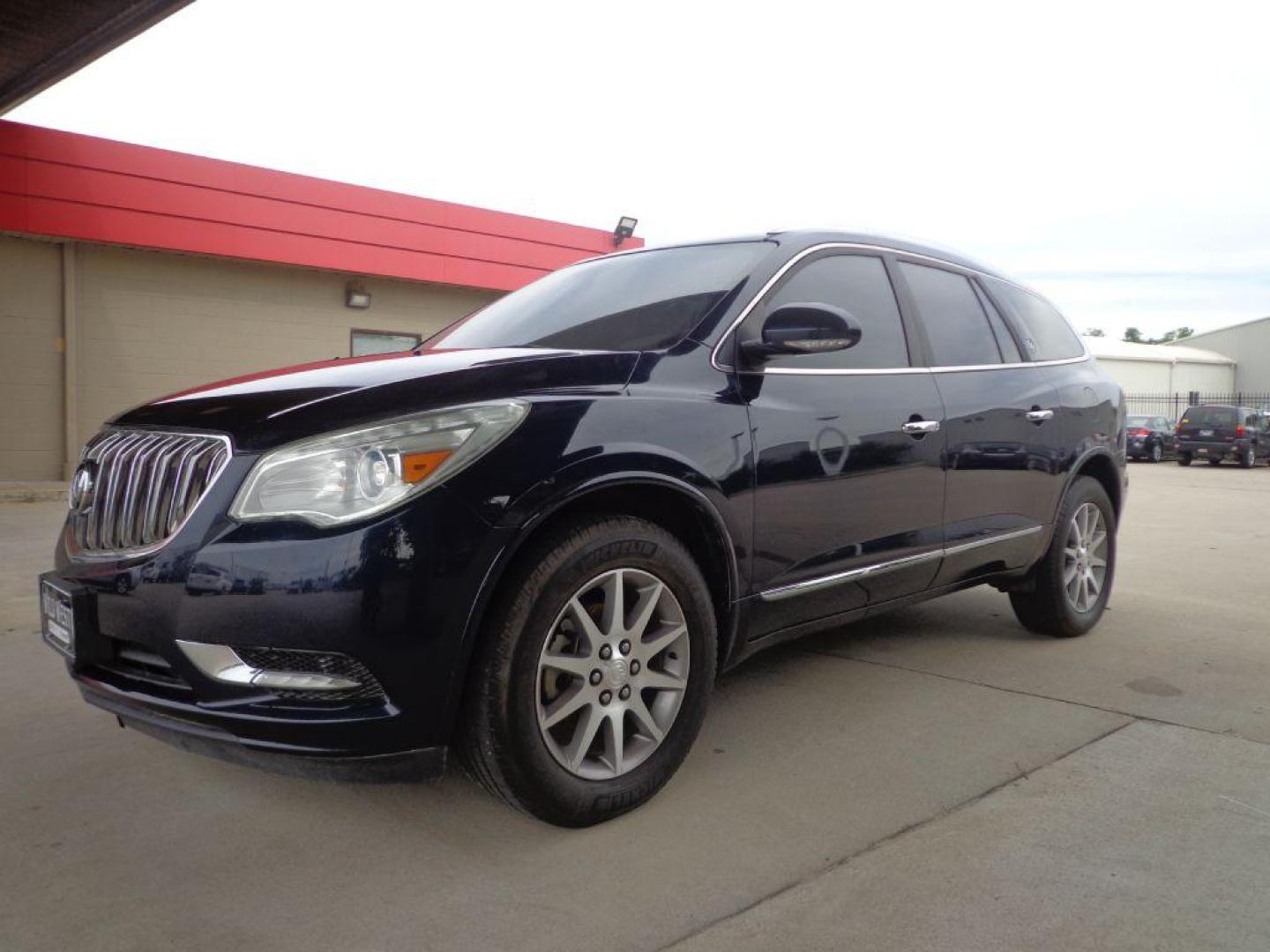 2016 BLUE BUICK ENCLAVE LEATHER (5GAKVBKD8GJ) with an 3.6L engine, Automatic transmission, located at 6610 L St., Omaha, NE, 68117, (402) 731-7800, 41.212872, -96.014702 - Photo#0