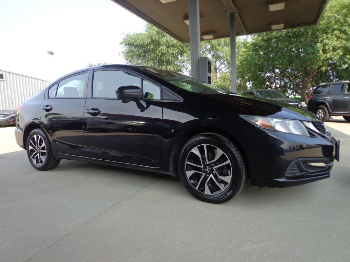 2014 BLACK HONDA CIVIC EX (2HGFB2F86EH) with an 1.8L engine, Continuously Variable transmission, located at 6610 L St., Omaha, NE, 68117, (402) 731-7800, 41.212872, -96.014702 - Photo#2