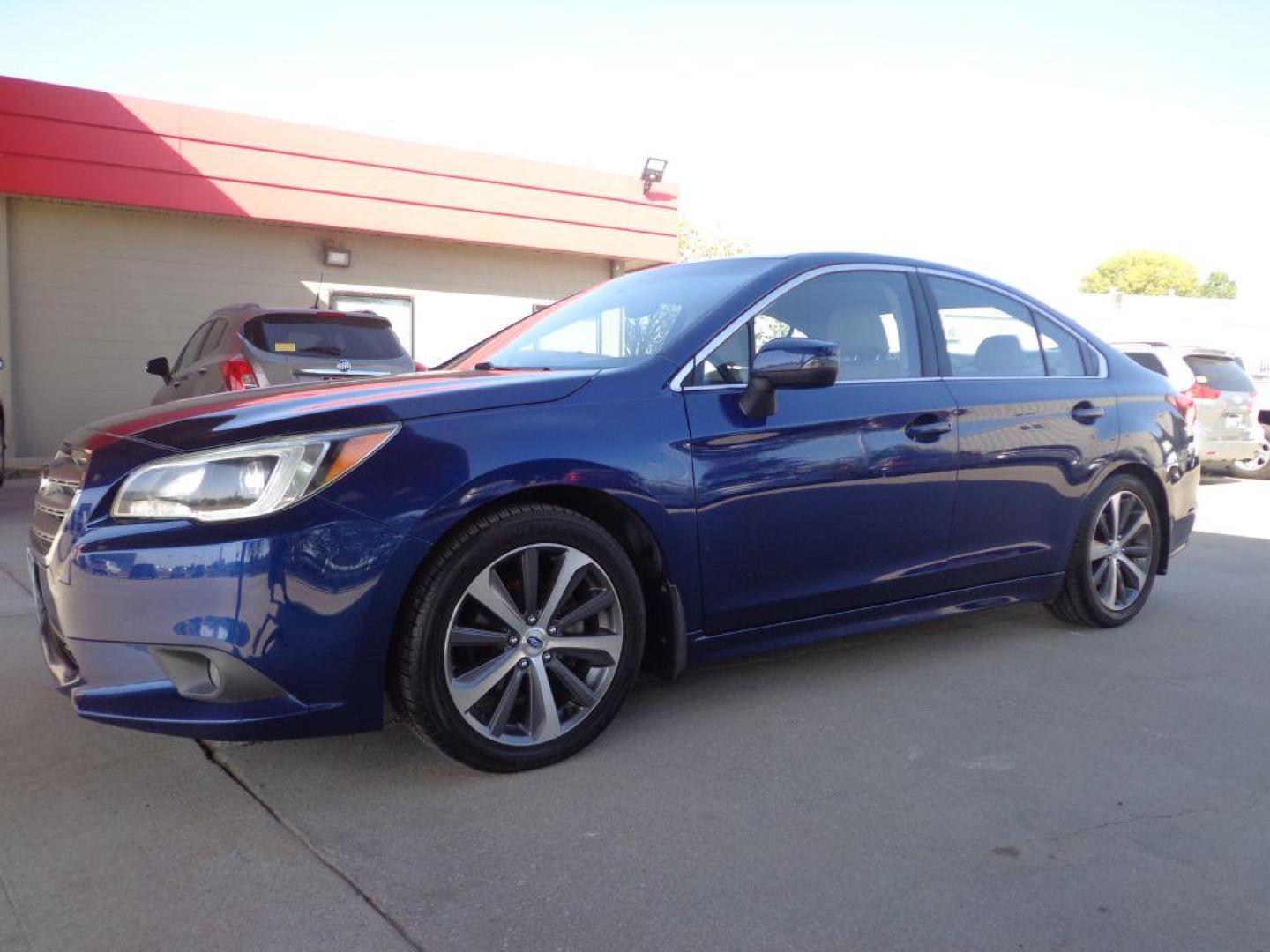 2015 BLUE SUBARU LEGACY 2.5I LIMITED (4S3BNAJ67F3) with an 2.5L engine, Continuously Variable transmission, located at 6610 L St., Omaha, NE, 68117, (402) 731-7800, 41.212872, -96.014702 - 1-OWNER, CLEAN CARFAX, LOW MILEAGE, PREMIUM AUDIO, BLIND SPOT ASSIST AND NEWER TIRES! *****We have found that most customers do the majority of their shopping online before visiting a dealership. For this reason we feel it necessary to have a competitive price on our used vehicles right up fro - Photo#0