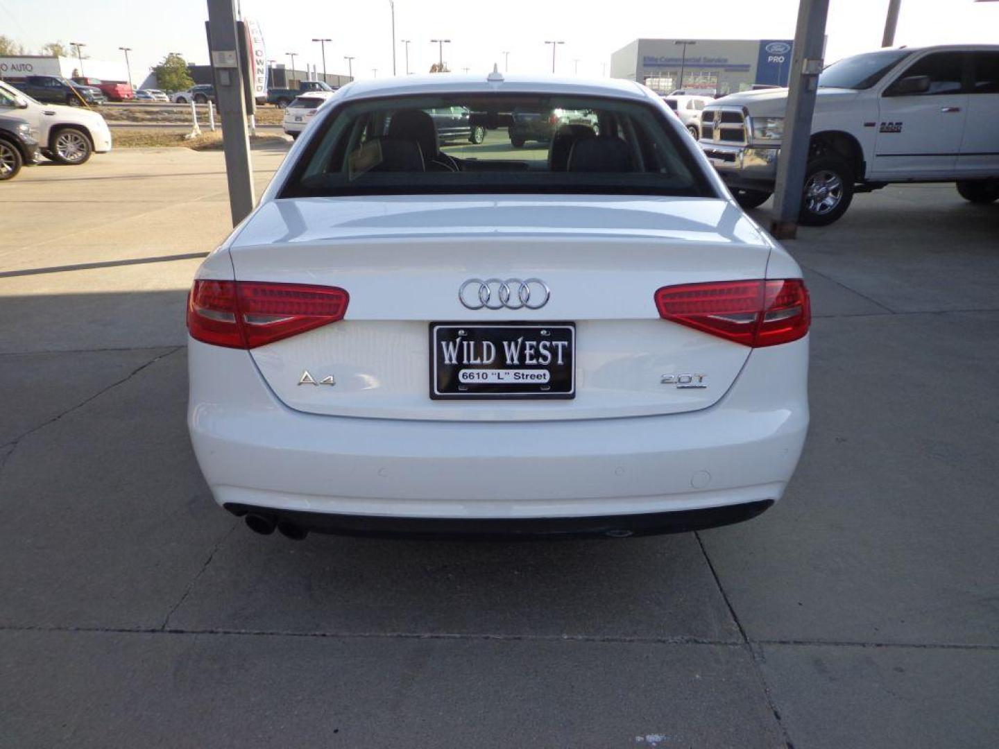 2013 WHITE AUDI A4 PREMIUM PLUS (WAUFFAFL2DN) with an 2.0L engine, Automatic transmission, located at 6610 L St., Omaha, NE, 68117, (402) 731-7800, 41.212872, -96.014702 - 2-OWNER, CLEAN CARFAX, AWD, LOW MILEAGE, NAV, BACKUP CAM, HEATED LEATHER, SUNROOF AND NEWER TIRES! *****We have found that most customers do the majority of their shopping online before visiting a dealership. For this reason we feel it necessary to have a competitive price on our used vehicle - Photo#4