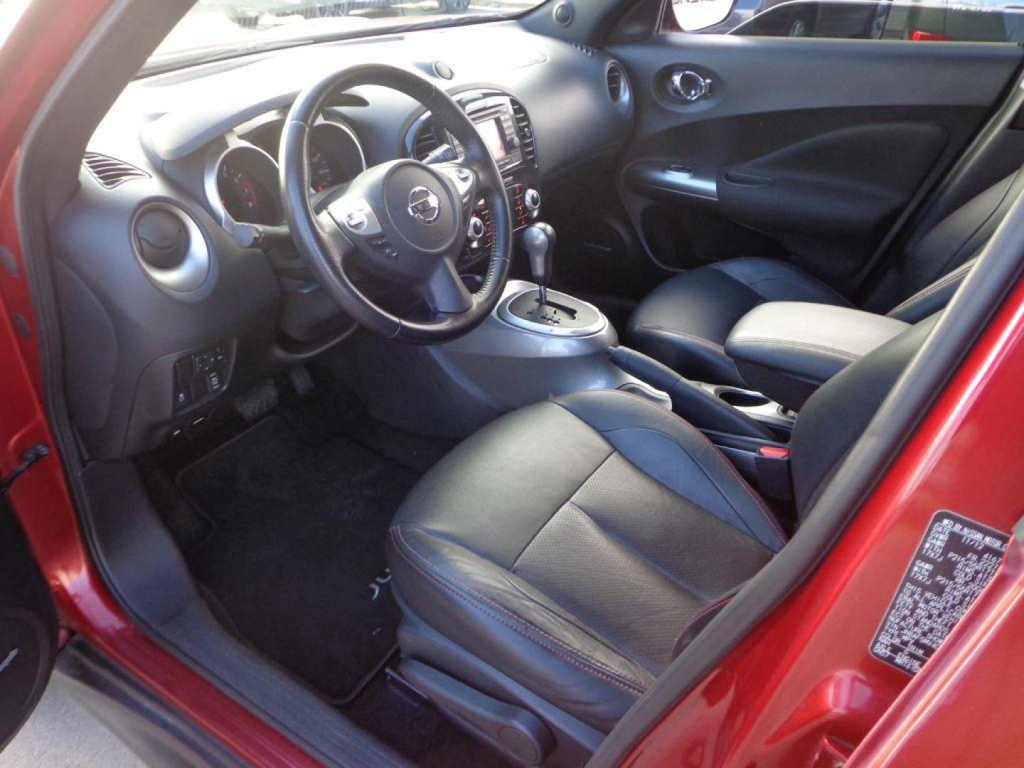 2013 RED NISSAN JUKE SL (JN8AF5MV4DT) with an 1.6L engine, Continuously Variable transmission, located at 6610 L St., Omaha, NE, 68117, (402) 731-7800, 41.212872, -96.014702 - 2-OWNER, CLEAN CARFAX, LOW MILEAGE LOADED WITH HEATED LEATHER, SUNROOF, NAV, BACKUP CAM AND NEWER TIRES! *****We have found that most customers do the majority of their shopping online before visiting a dealership. For this reason we feel it necessary to have a competitive price on our used v - Photo#14