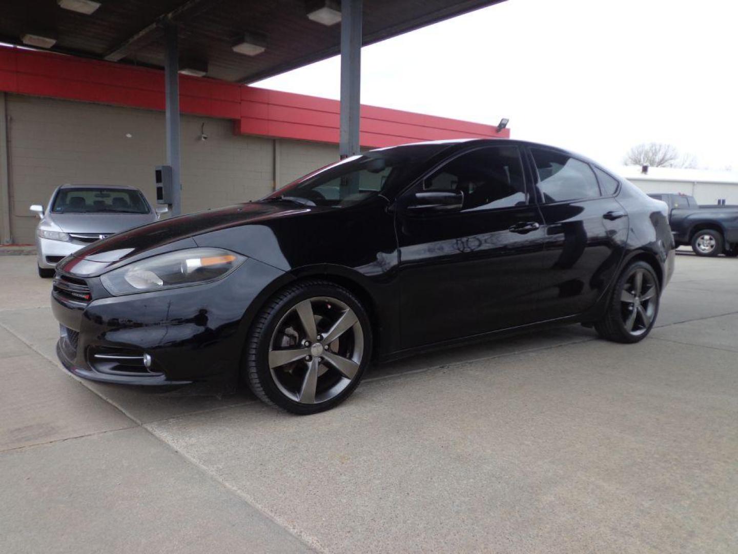 2014 BLACK DODGE DART GT (1C3CDFEB1ED) with an 2.4L engine, Automatic transmission, located at 6610 L St., Omaha, NE, 68117, (402) 731-7800, 41.212872, -96.014702 - 2-OWNER, CLEAN CARFAX, LOW MILEAGE, LOADED WITH HEATED LEATHER, HEATED STEERING WHEEL, NAV, BACKUP CAM AND NEWER TIRES! *****We have found that most customers do the majority of their shopping online before visiting a dealership. For this reason we feel it necessary to have a competitive pric - Photo#0