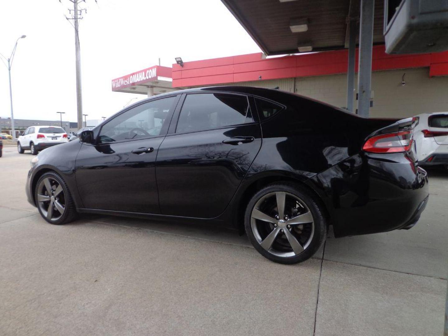 2014 BLACK DODGE DART GT (1C3CDFEB1ED) with an 2.4L engine, Automatic transmission, located at 6610 L St., Omaha, NE, 68117, (402) 731-7800, 41.212872, -96.014702 - 2-OWNER, CLEAN CARFAX, LOW MILEAGE, LOADED WITH HEATED LEATHER, HEATED STEERING WHEEL, NAV, BACKUP CAM AND NEWER TIRES! *****We have found that most customers do the majority of their shopping online before visiting a dealership. For this reason we feel it necessary to have a competitive pric - Photo#5