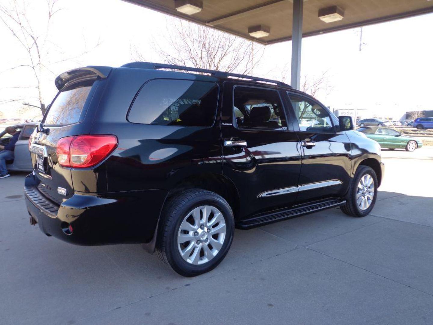 2008 BLACK TOYOTA SEQUOIA PLATINUM (5TDBY67A68S) with an 5.7L engine, Automatic transmission, located at 6610 L St., Omaha, NE, 68117, (402) 731-7800, 41.212872, -96.014702 - 2-OWNER, CLEAN CARFAX, LOADED WITH OPTIONS AND NEWER TIRES! *****We have found that most customers do the majority of their shopping online before visiting a dealership. For this reason we feel it necessary to have a competitive price on our used vehicles right up front. We spend time researc - Photo#3